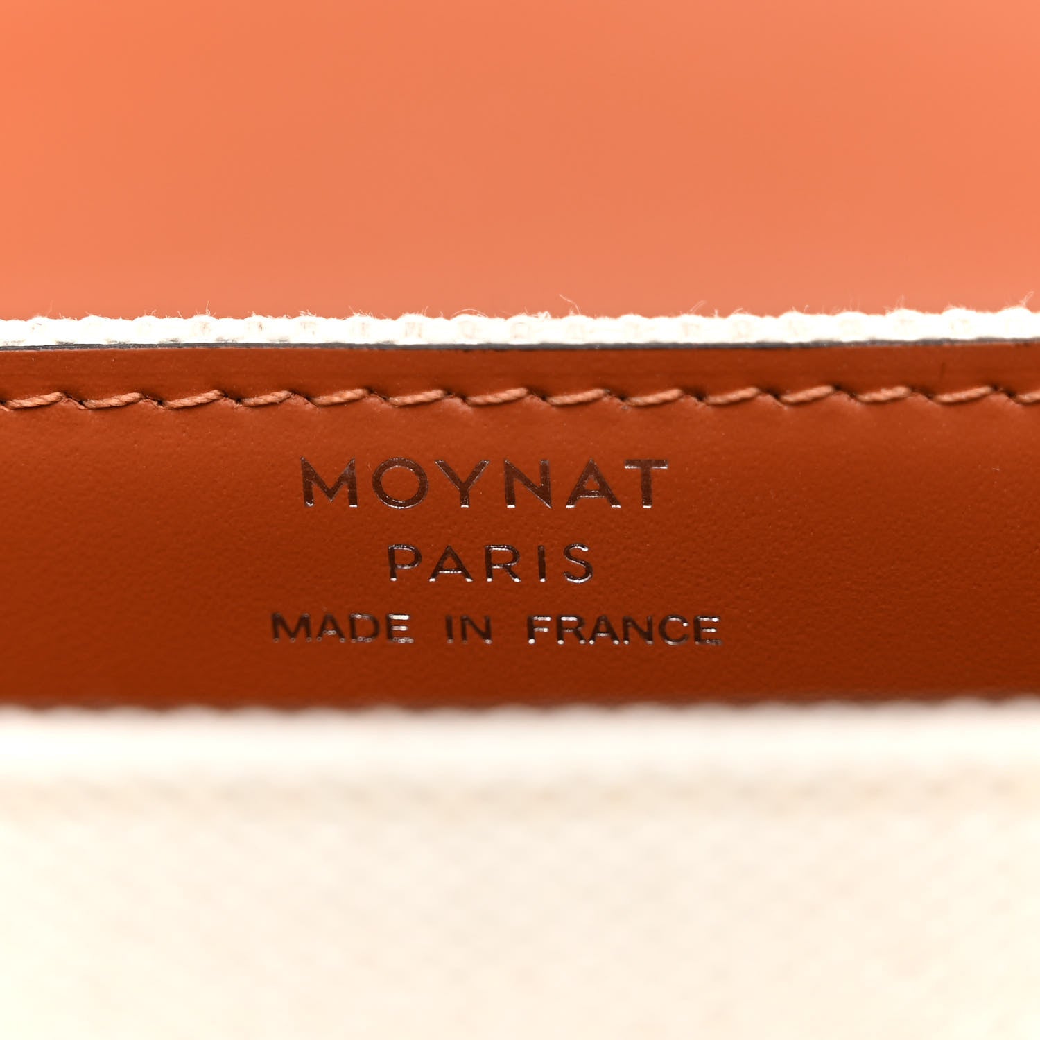 Moynat Cotton Canvas Linen Calfskin Gabrielle Clutch 6 of 9