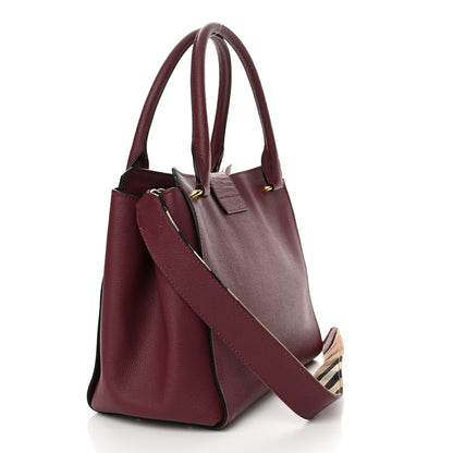 Burberry Soft Grain Medium Buckle Tote Dark Plum 3 of 25