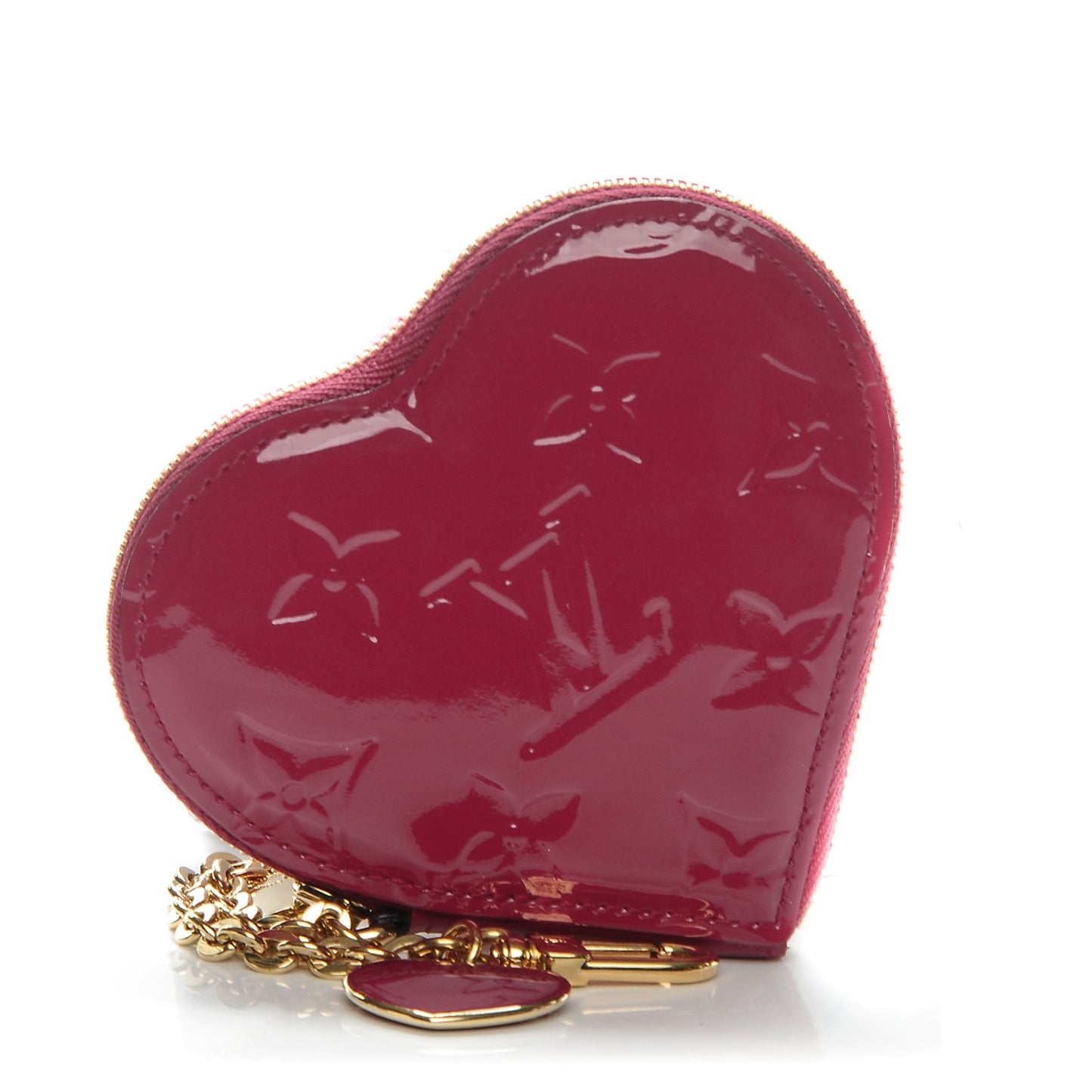 Vernis Heart Coin Purse Rose Indien