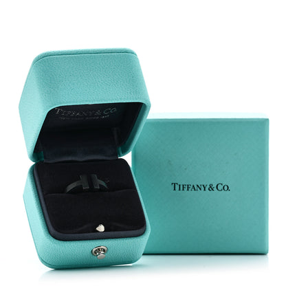Tiffany Black-Coated Stainless Steel T Square Ring 49 5 5 of 5