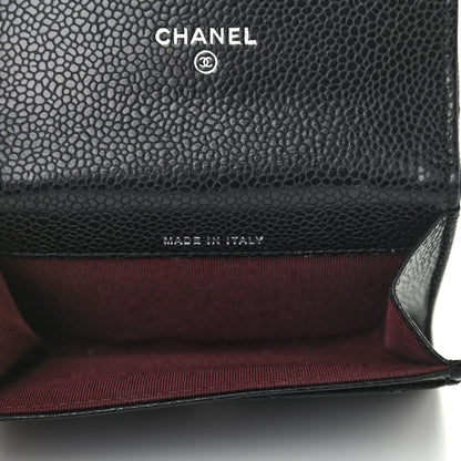 Chanel Caviar Quilted Flap Card Holder Wallet Black 4 of 6