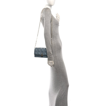 Christian Dior Lambskin Cannage Mini My Dior Top Handle Clutch Cloud Blue 2 of 10