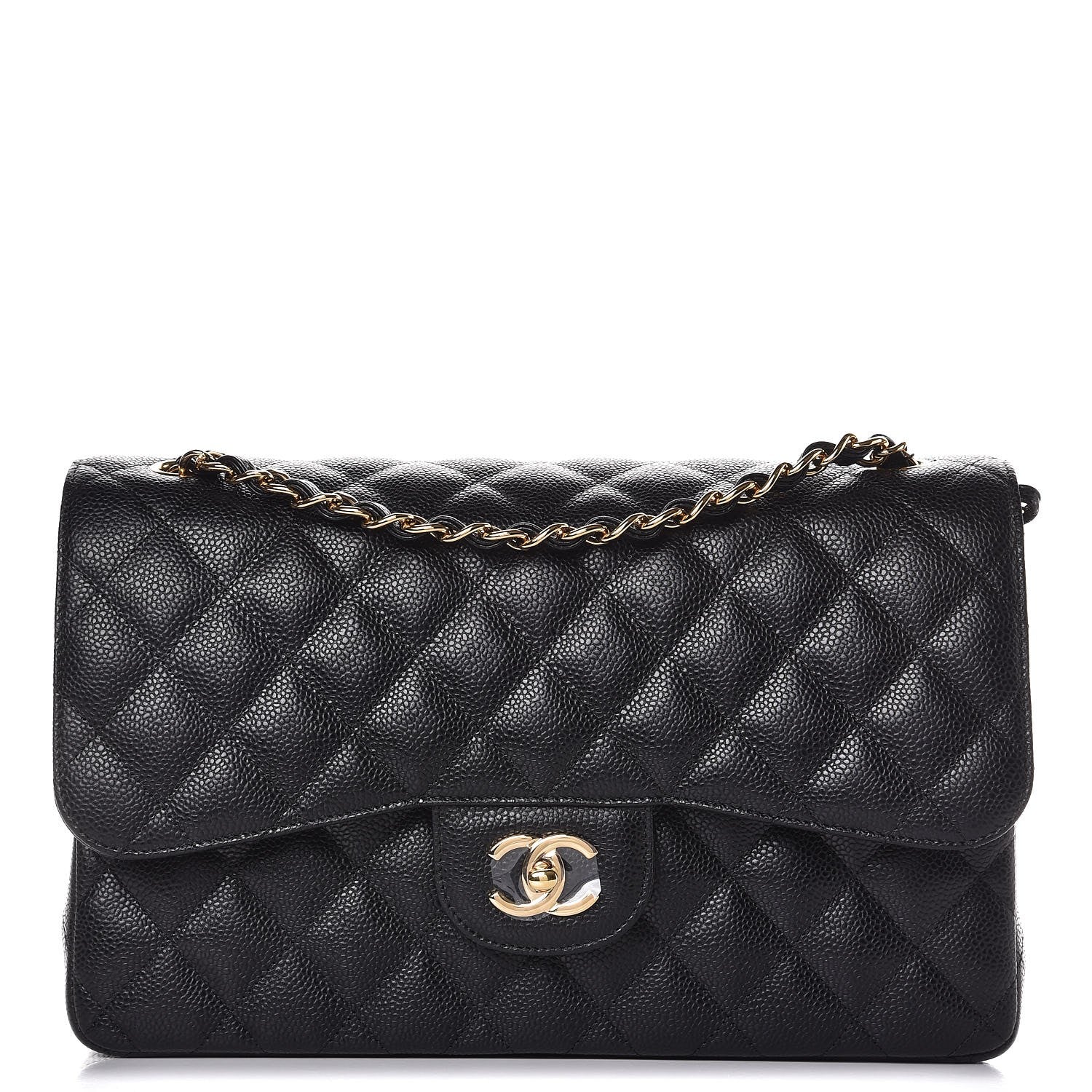 Chanel Caviar Quilted Jumbo Double Flap Black 1 of 9