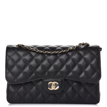 Chanel Caviar Quilted Jumbo Double Flap Black 1 of 9