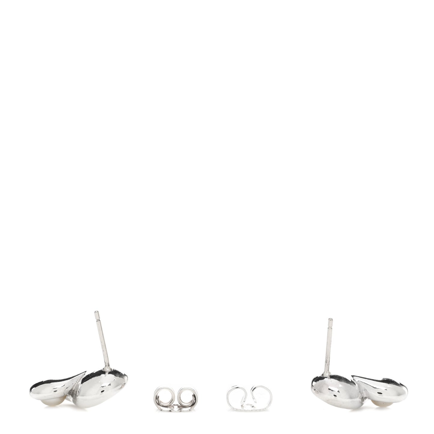 Sterling Silver Pearl Infinity Earrings