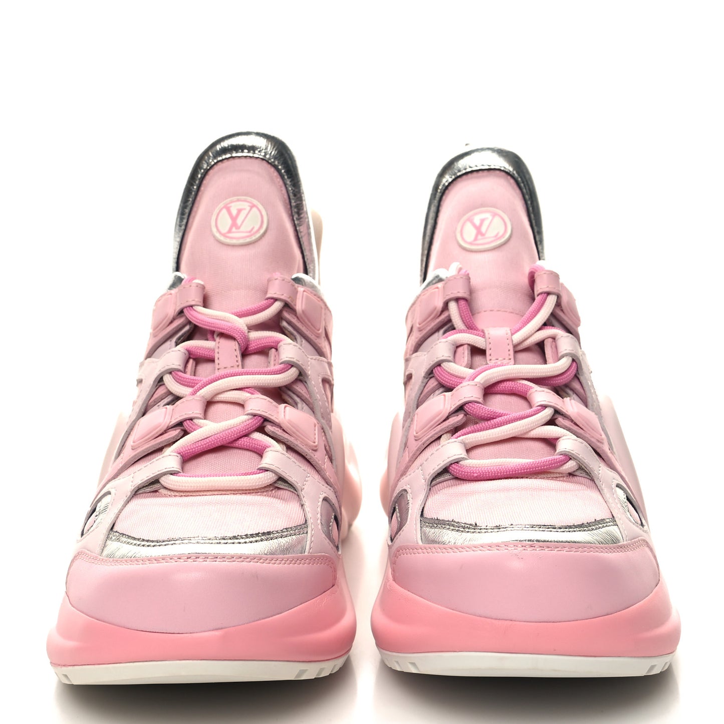 Calfskin Technical Nylon LV Archlight Sneaker 38 Pink