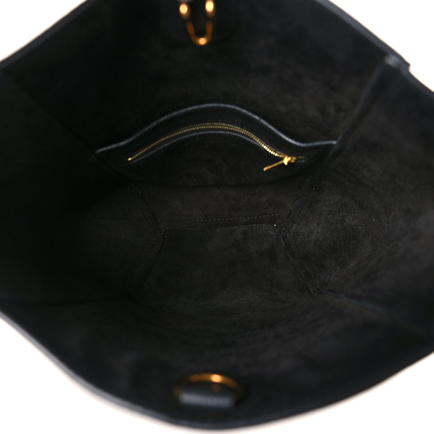 Celine Soft Grained Calfskin Small Sangle Bucket Bag Black 5 of 8