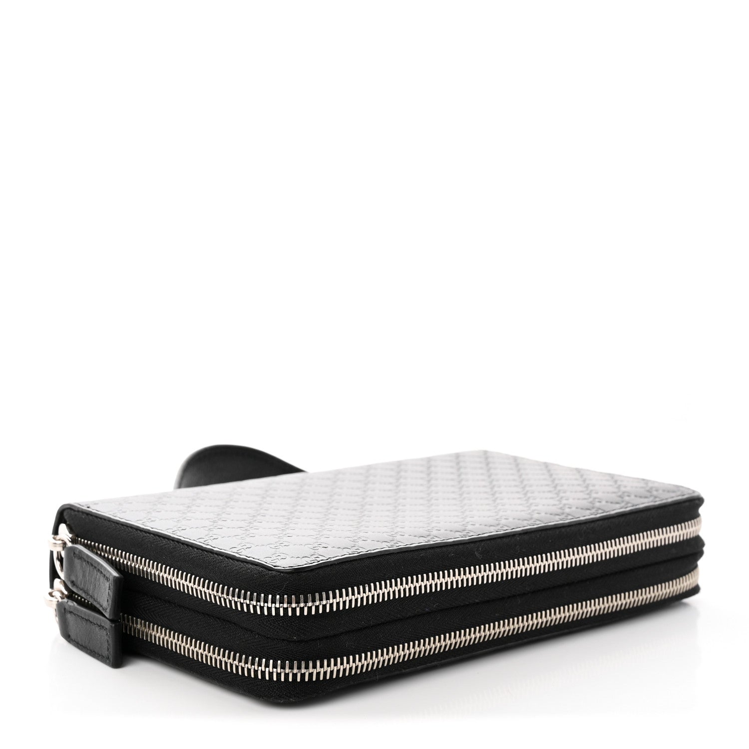 Gucci Microguccissima Zip Around Top Handle Travel Wallet Black 4 of 7