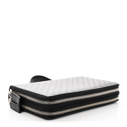 Gucci Microguccissima Zip Around Top Handle Travel Wallet Black 4 of 7