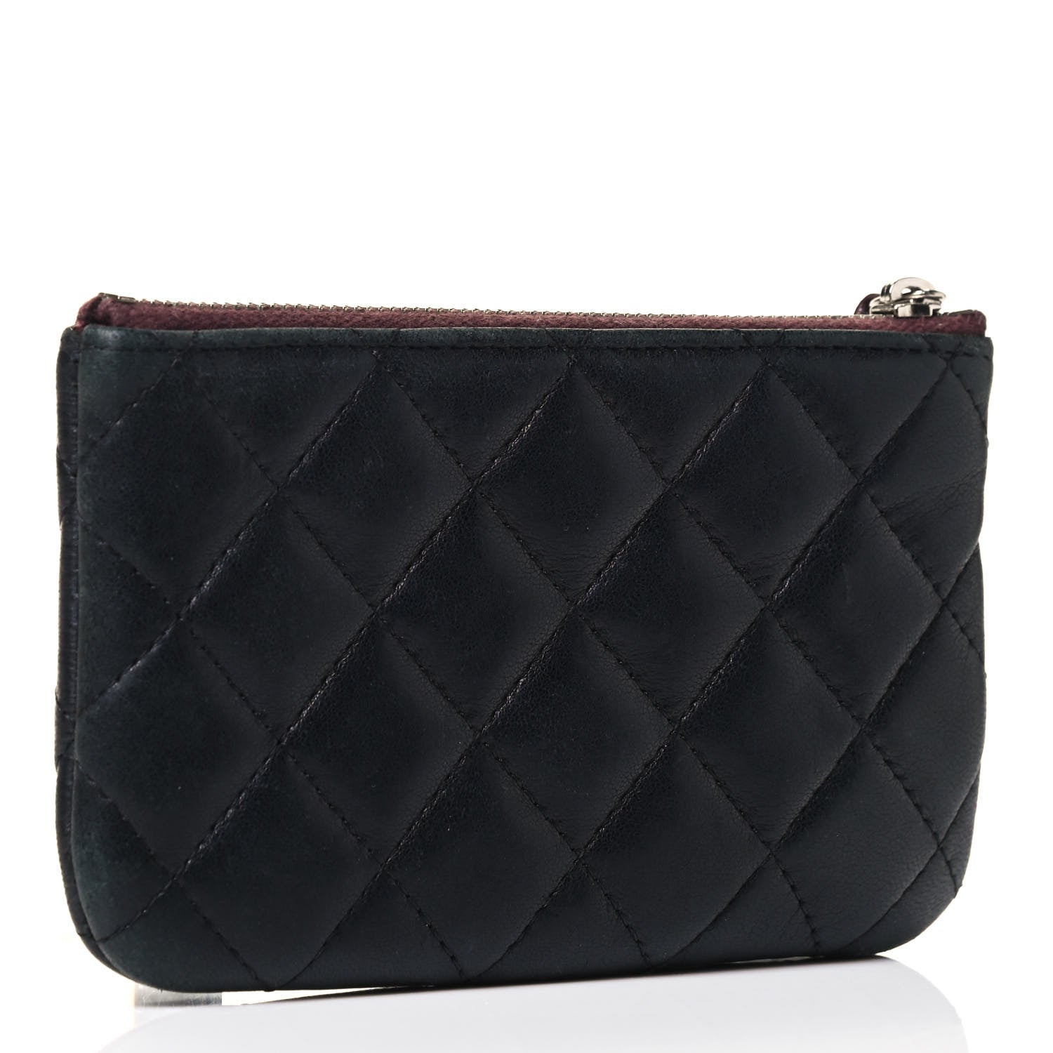 Chanel Lambskin Quilted Small Cosmetic Case Black 2 of 4