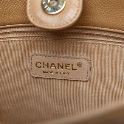 Chanel Caviar Quilted Petit Shopping Tote PST Dark Beige 8 of 14