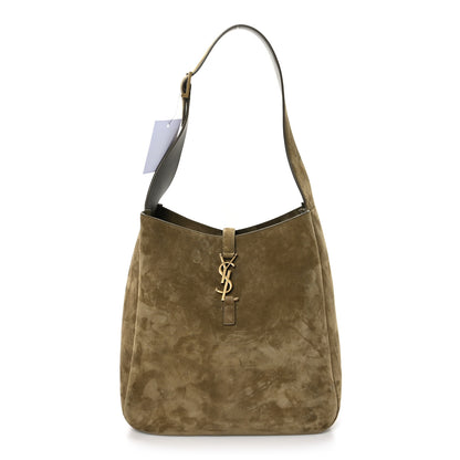 Saint Laurent Suede Large Le 5 A 7 Soft Hobo New Barley 1 of 8