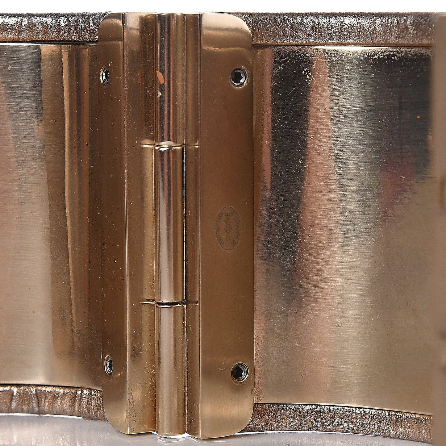 Metallic Lambskin CC Cuff Gold