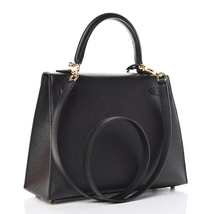 Hermes Epsom Kelly Sellier 25 Black 3 of 40