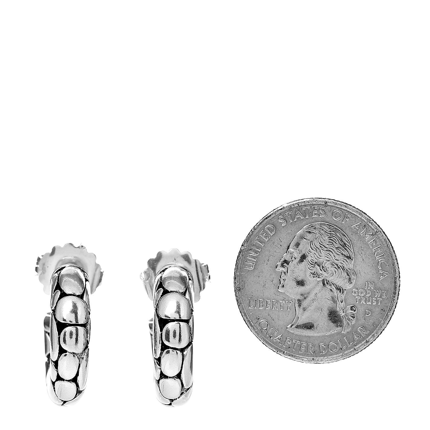 John Hardy Sterling Silver Small Kali Pebble Hoop Earrings 2 of 5