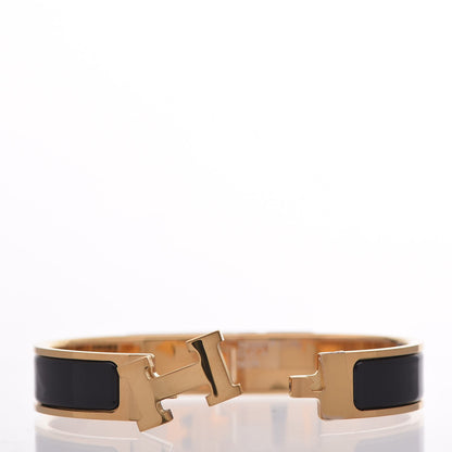 Hermes Enamel Narrow Clic Clac H Bracelet PM Black 5 of 6