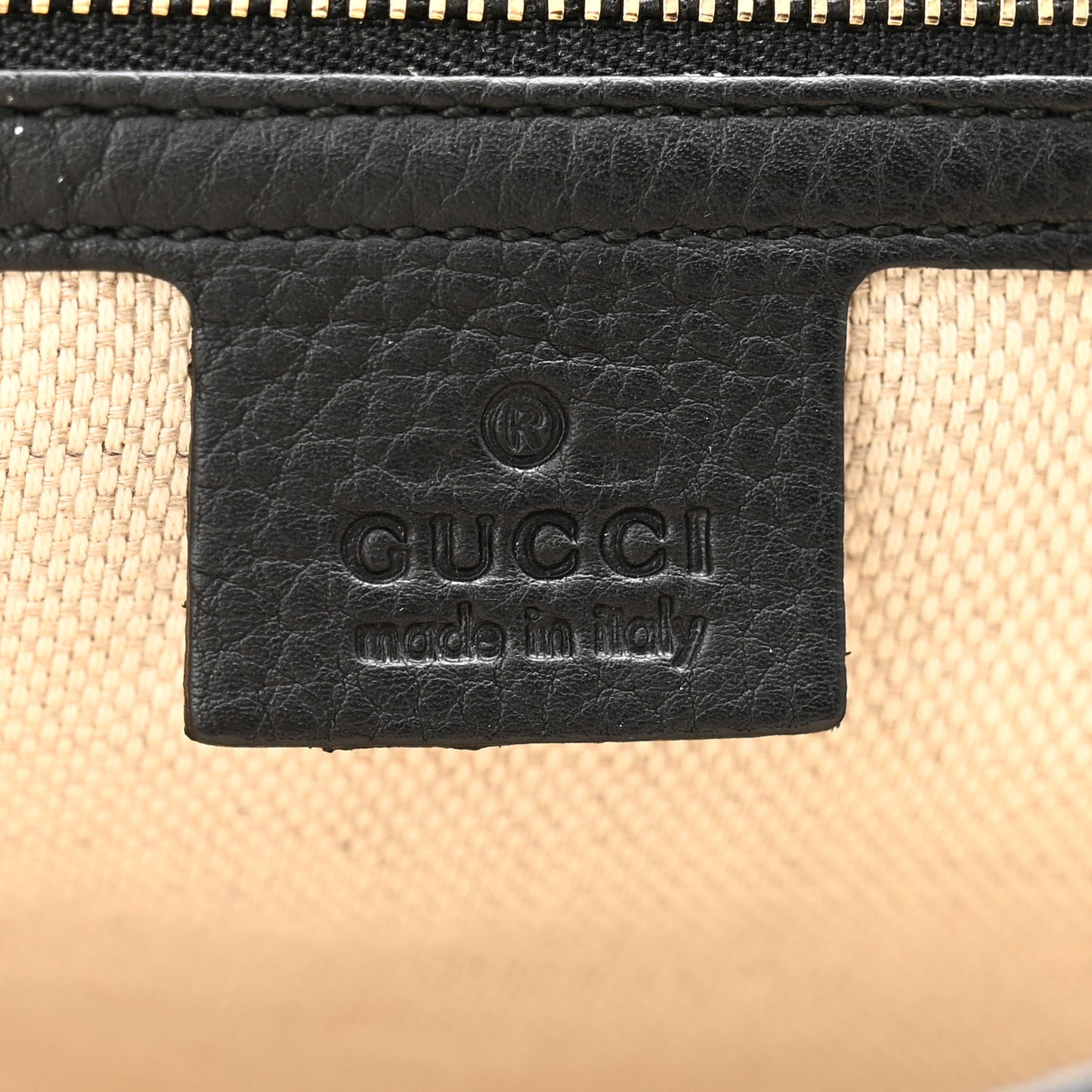 Pebbled Calfskin Medium Soho Clutch Black