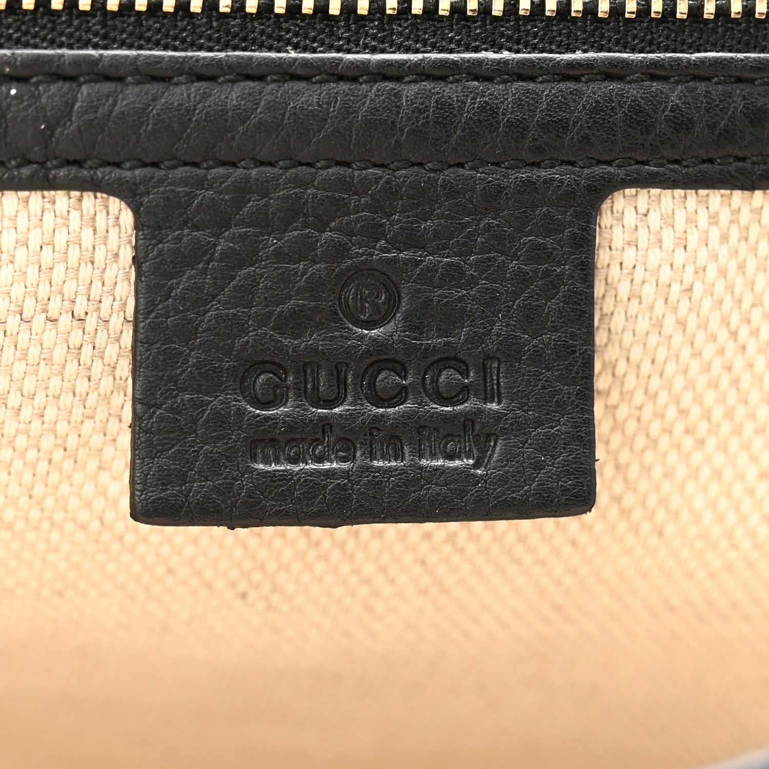 Gucci Pebbled Calfskin Medium Soho Clutch Black 6 of 9