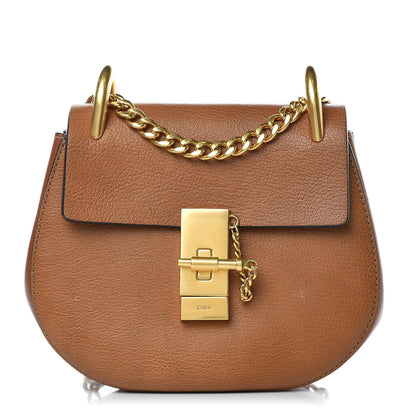 Chloe Grained Lambskin Mini Drew Shoulder Bag Caramel 1 of 10