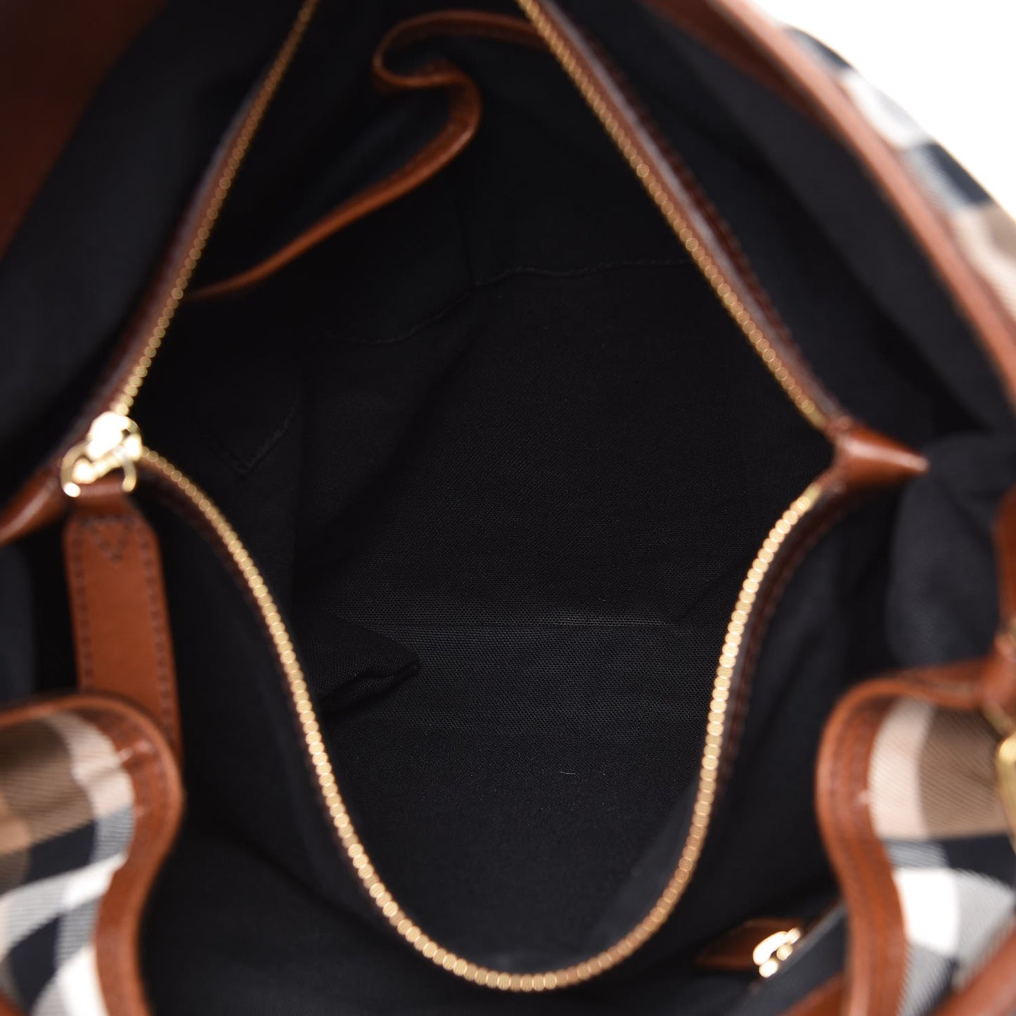 House Check Bridle Calfskin Medium Gosford Hobo Dark Tan