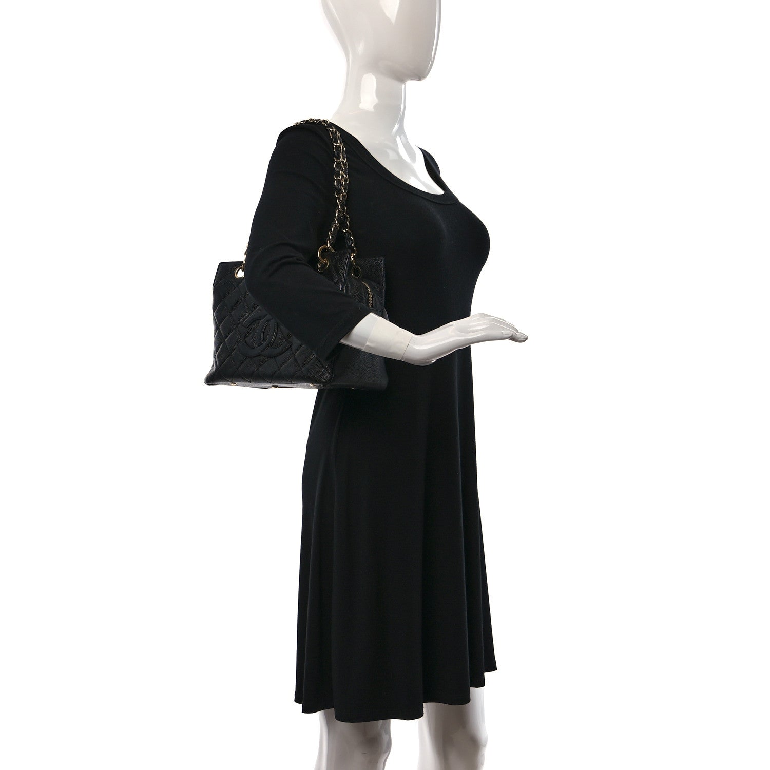 Chanel Caviar Quilted Petit Timeless Tote PTT Black 2 of 8