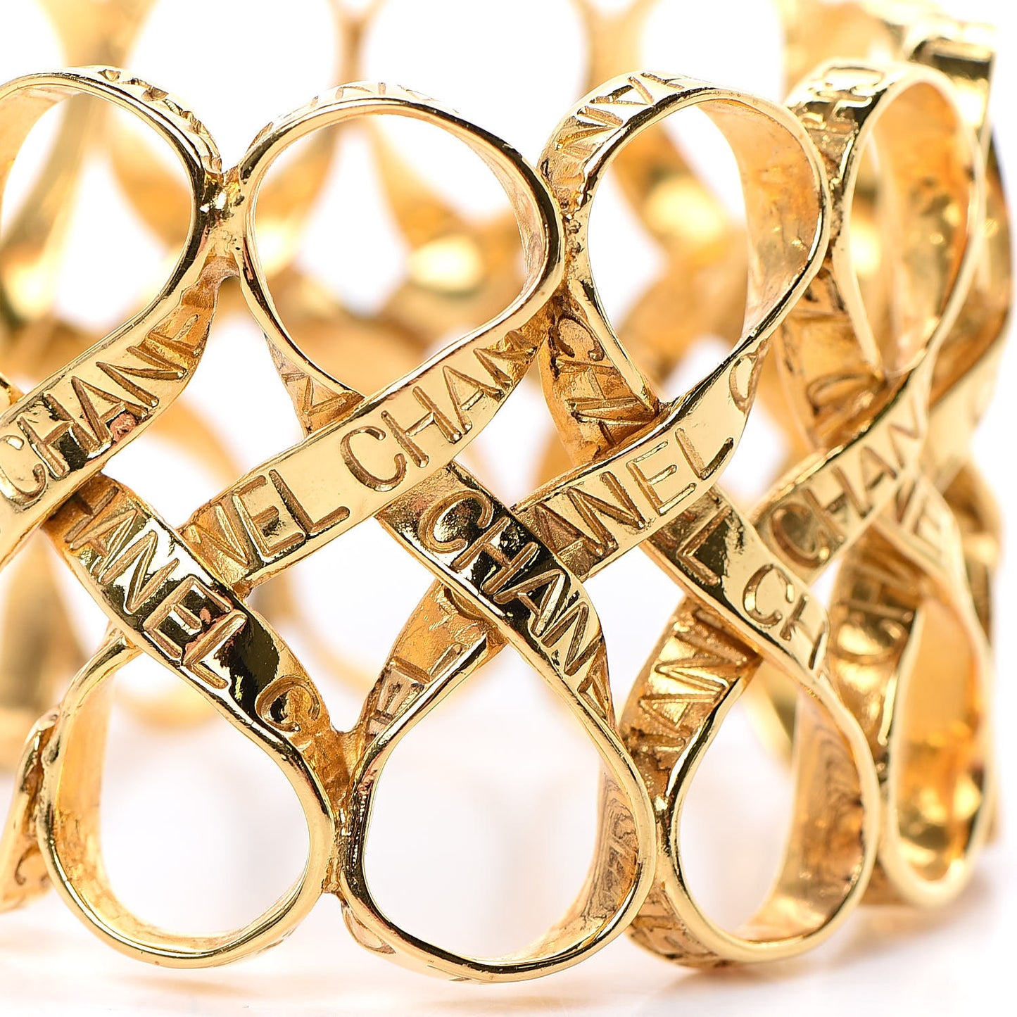 Twisted Logo Cuff Gold