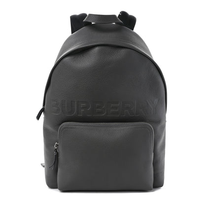 Burberry Calfskin Logo Embossed Backpack Charcoal Grey 1 of 10