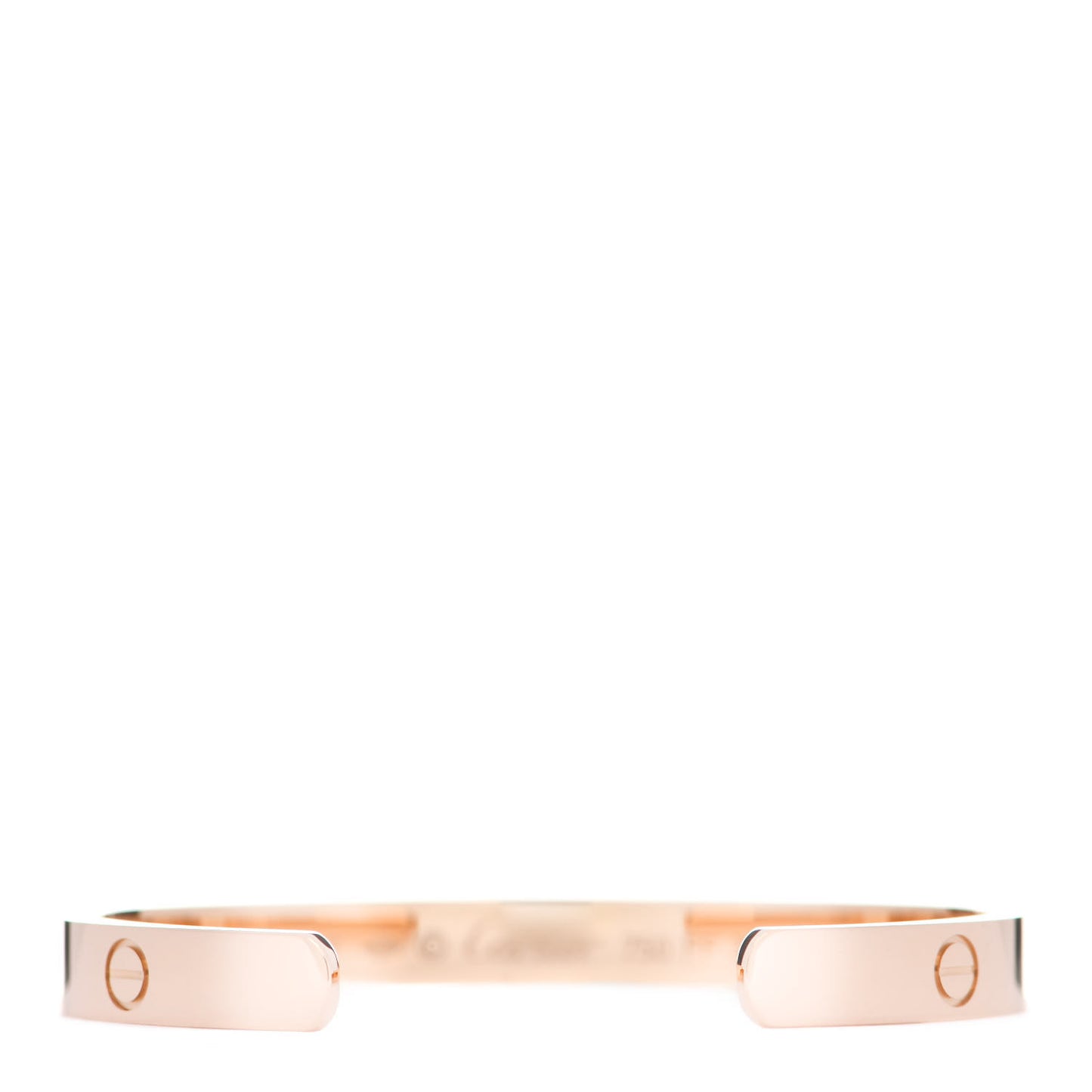 18K Pink Gold LOVE Cuff Bracelet 17