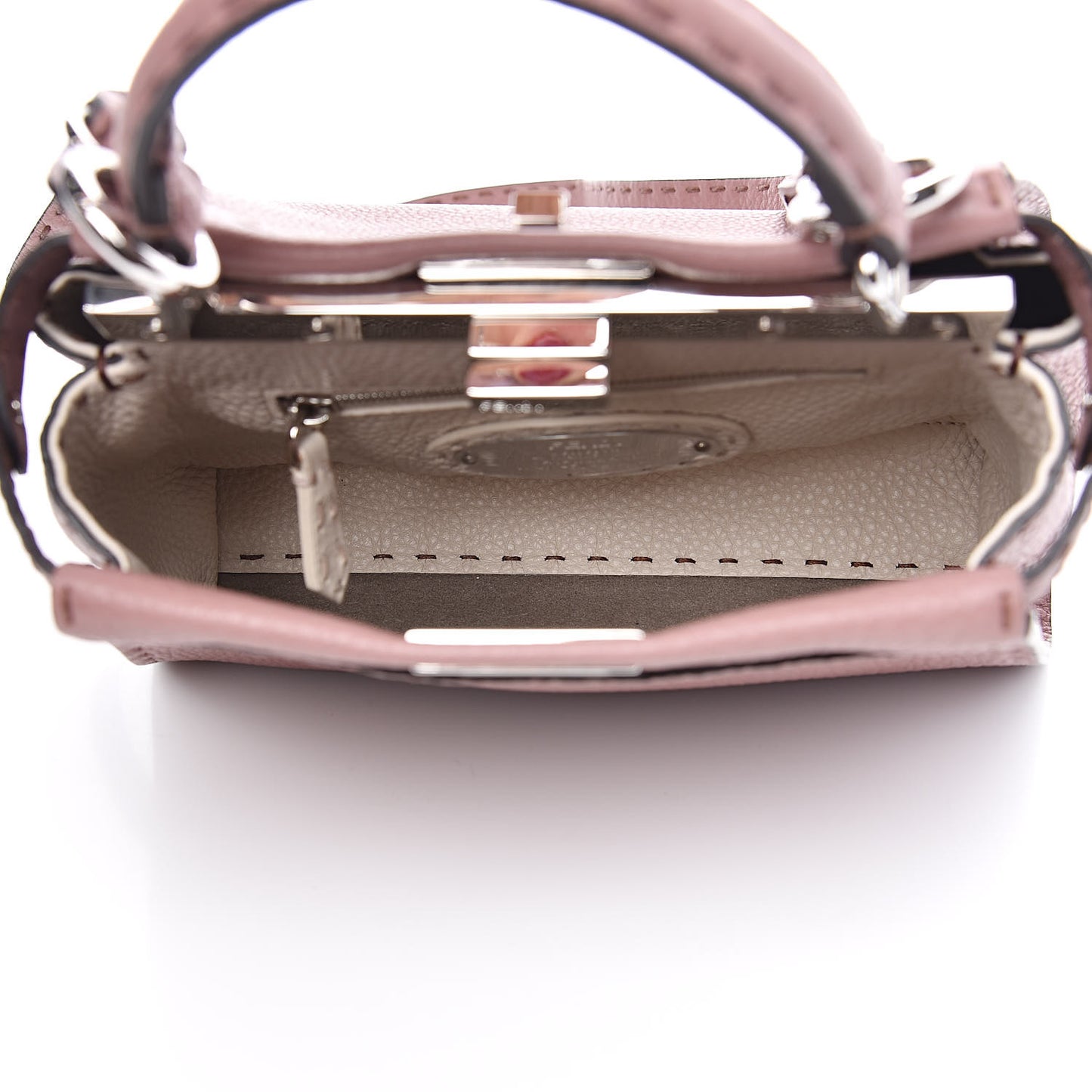 Cuoio Romano Selleria Bi-Color Mini Peekaboo Iconic Satchel English Rose Camelia