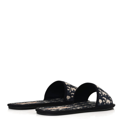 Christian Dior Velvet Oblique Chez Moi Sandal 40 Deep Blue 4 of 12