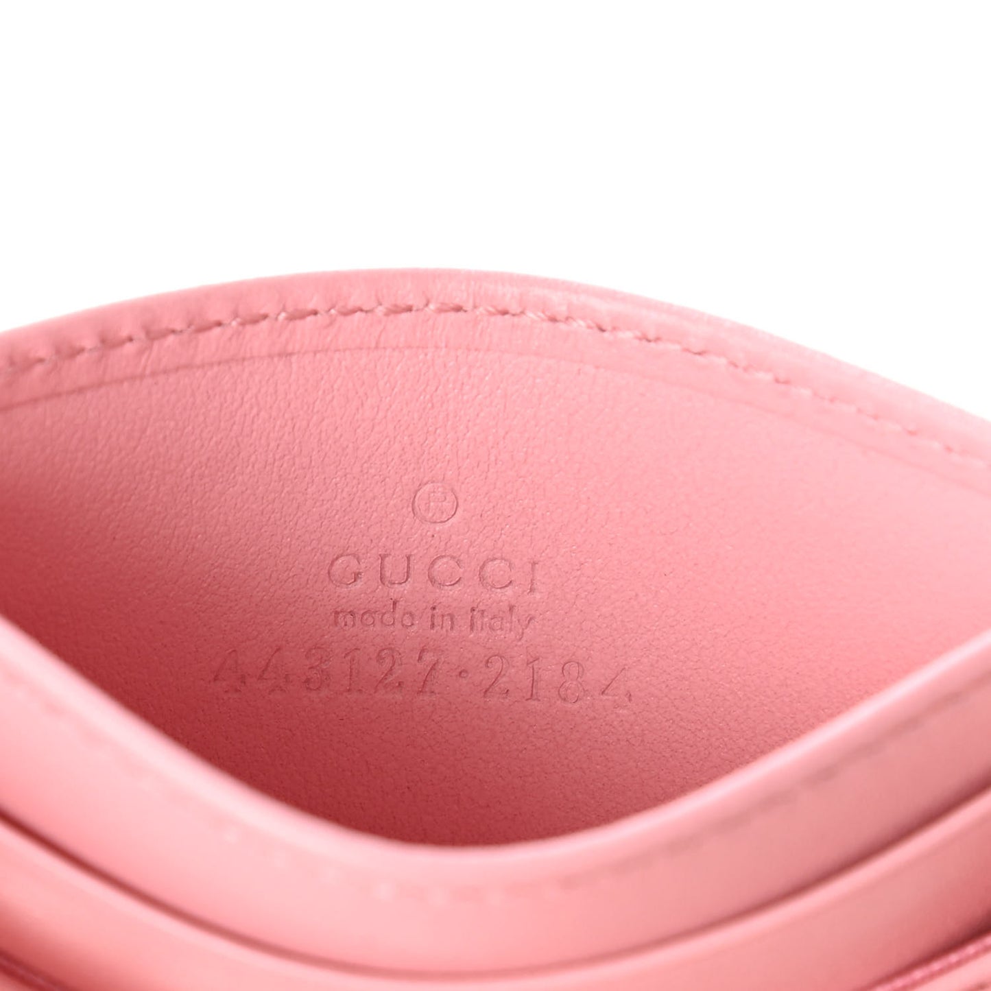 Calfskin Matelasse GG Marmont Card Holder Wild Rose