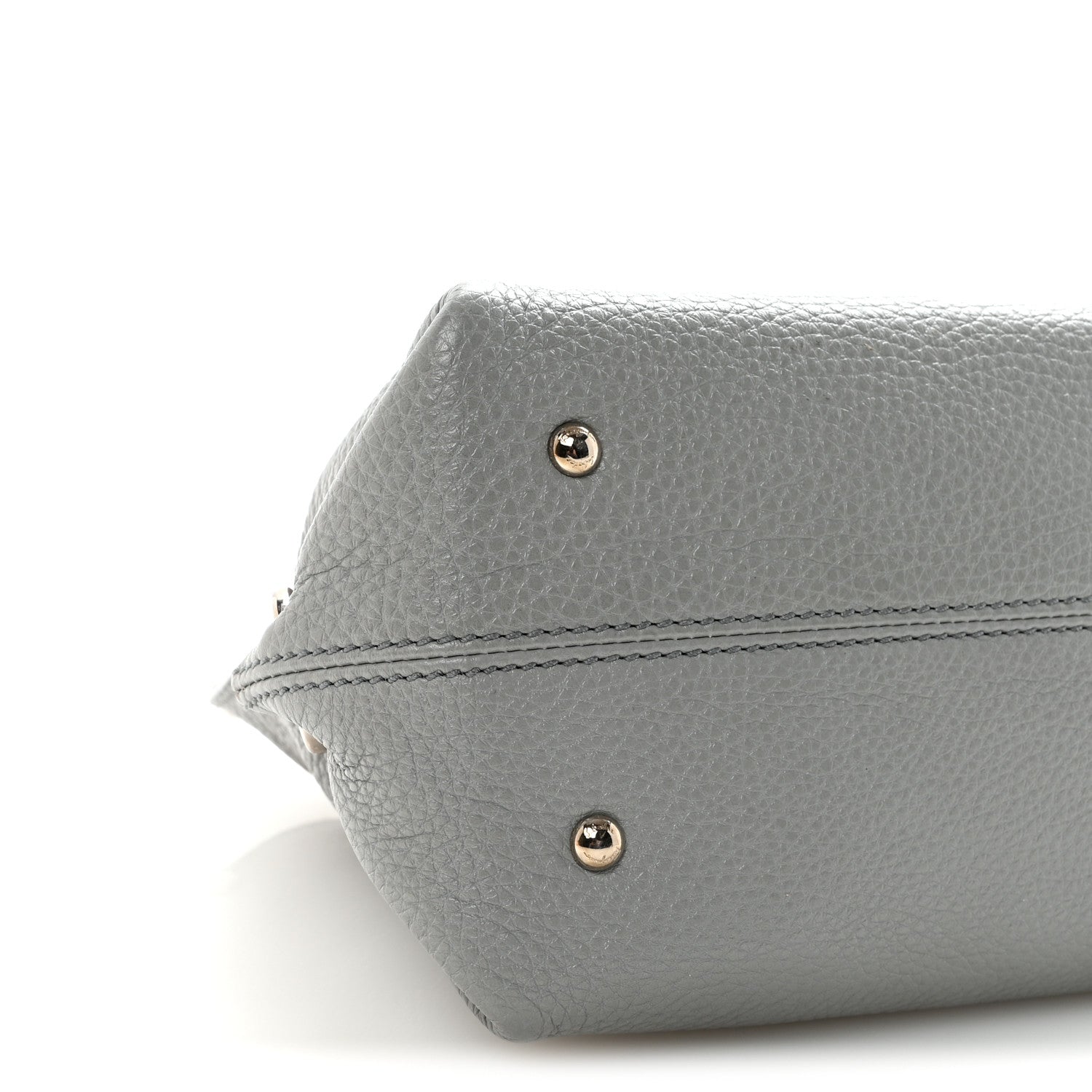Salvatore Ferragamo Grained Calfskin Sofia Satchel Grey 1830619