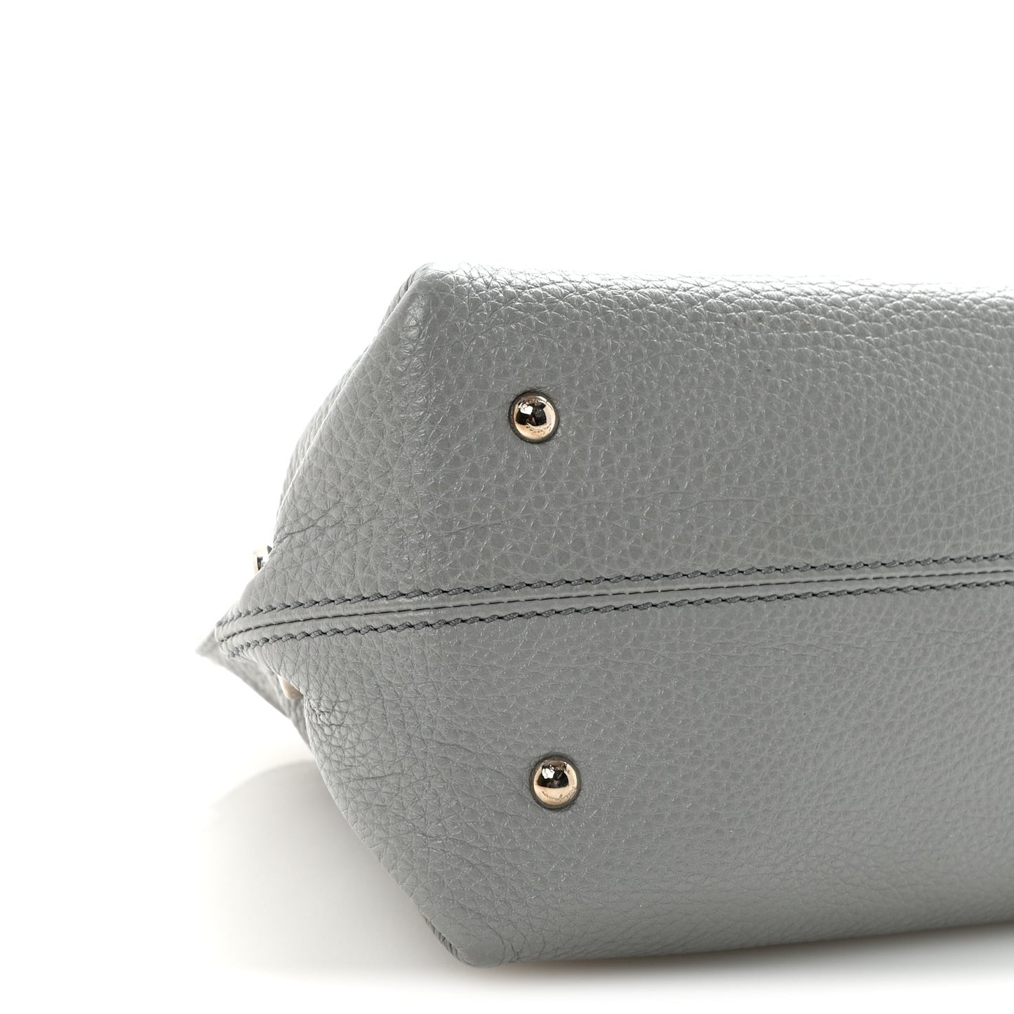 Grained Calfskin Sofia Satchel Grey