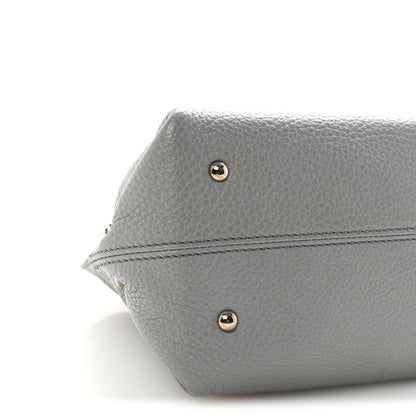Salvatore Ferragamo Grained Calfskin Sofia Satchel Grey 8 of 9
