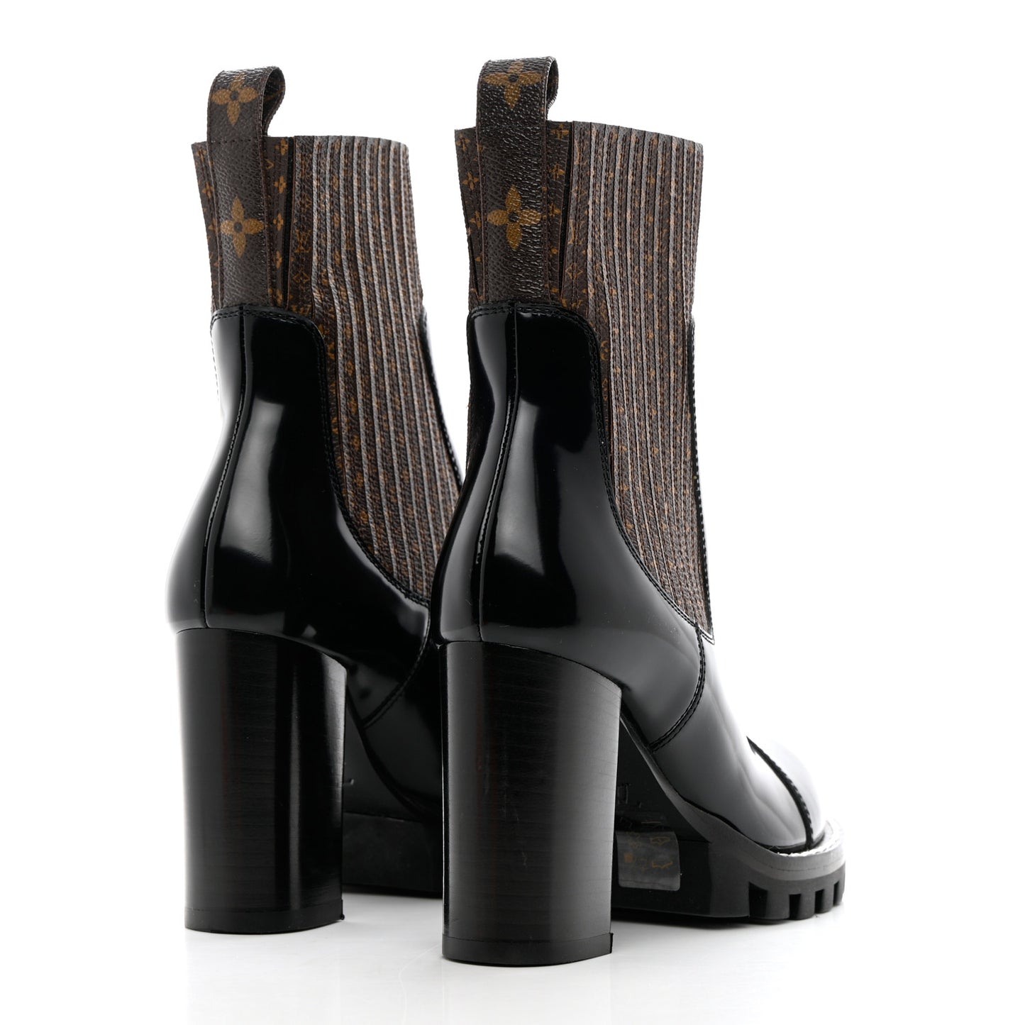 Patent Nano Monogram Ankle Star Trail Boots 36 Black