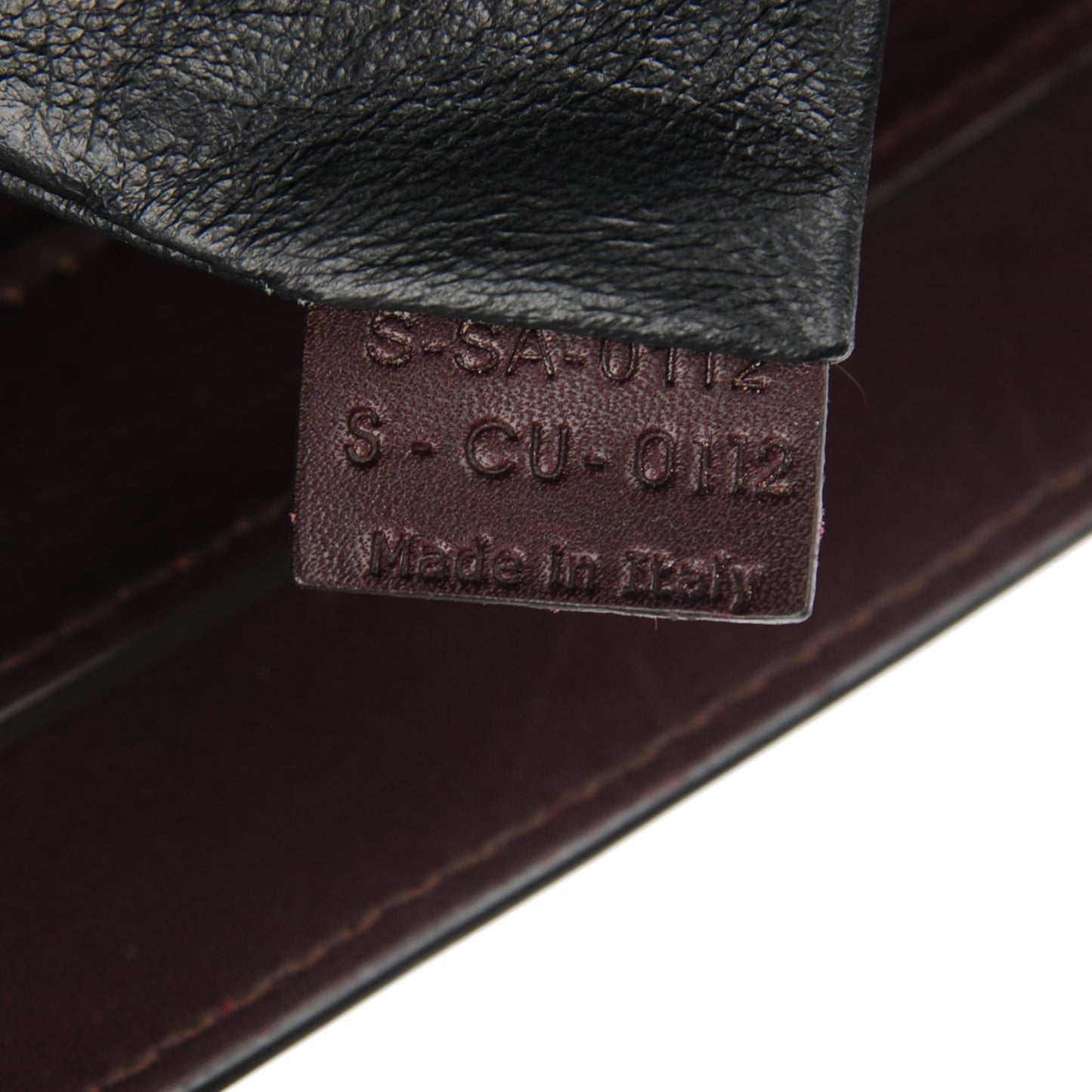 Smooth Calfskin Suede Mini Tri-Color Luggage Burgundy