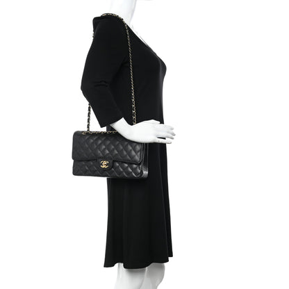 Chanel Caviar Quilted Medium Double Flap Black 2 of 13