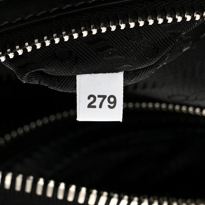 Prada Vitello Daino Triangle Shoulder Bag Black 7 of 10