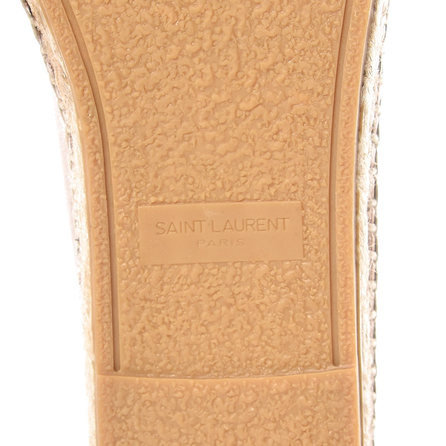 Saint Laurent Metallic Lambskin Monogram Espadrilles 37 Metal Carry 6 of 9
