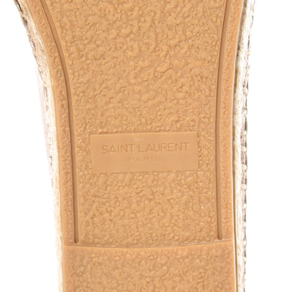 Saint Laurent Metallic Lambskin Monogram Espadrilles 37 Metal Carry 6 of 9