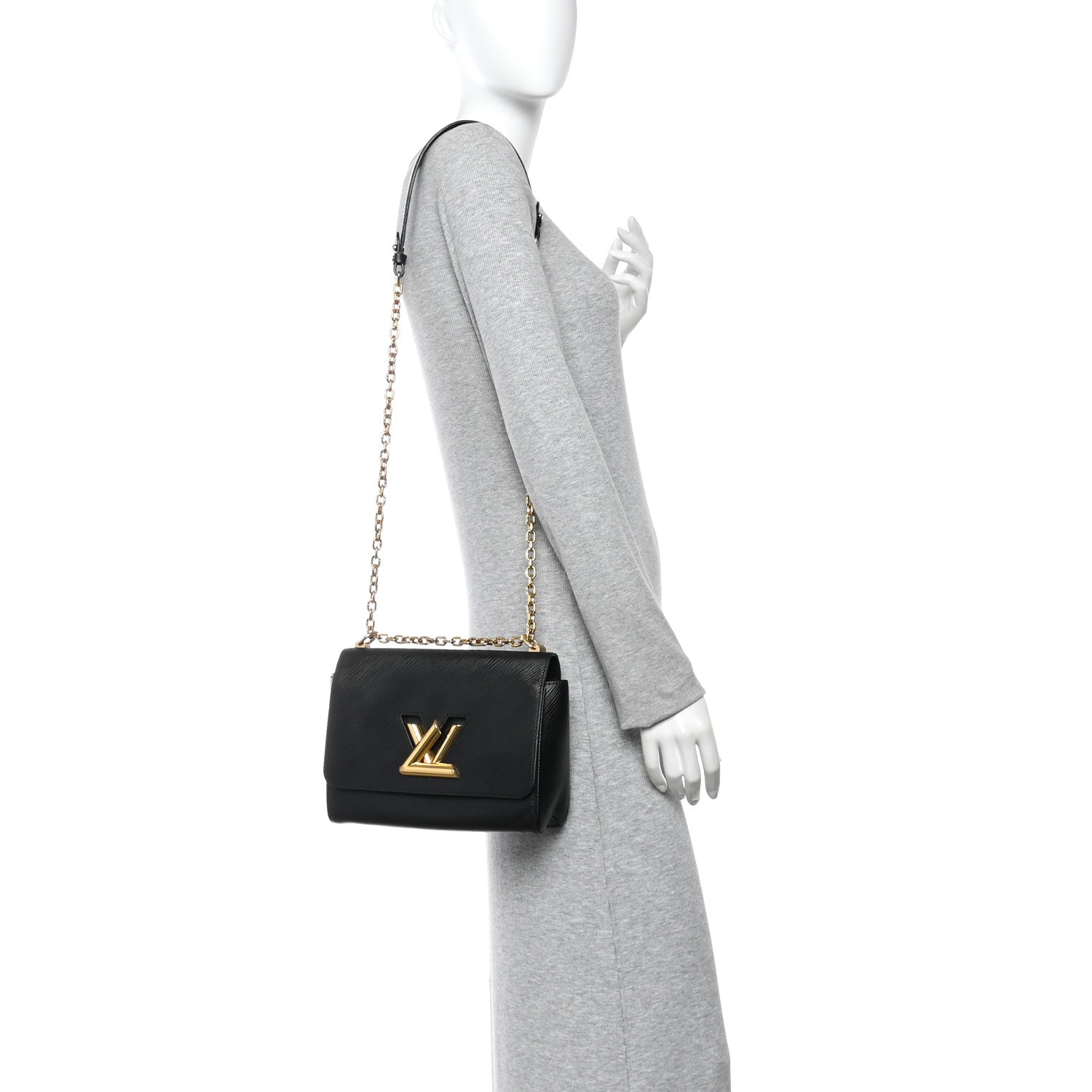 Louis Vuitton Epi Twist Shoulder Bag MM Black 2 of 10