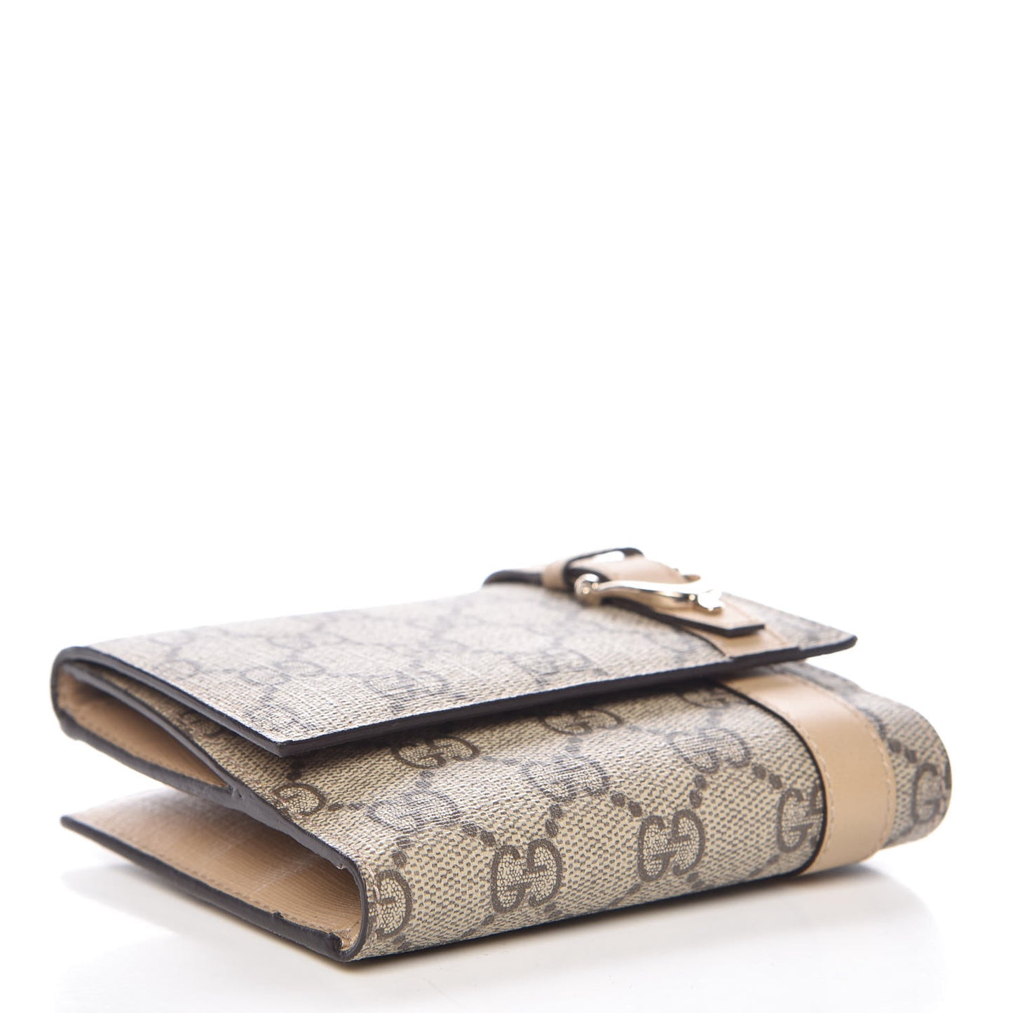GG Supreme Monogram Nice French Flap Wallet Beige