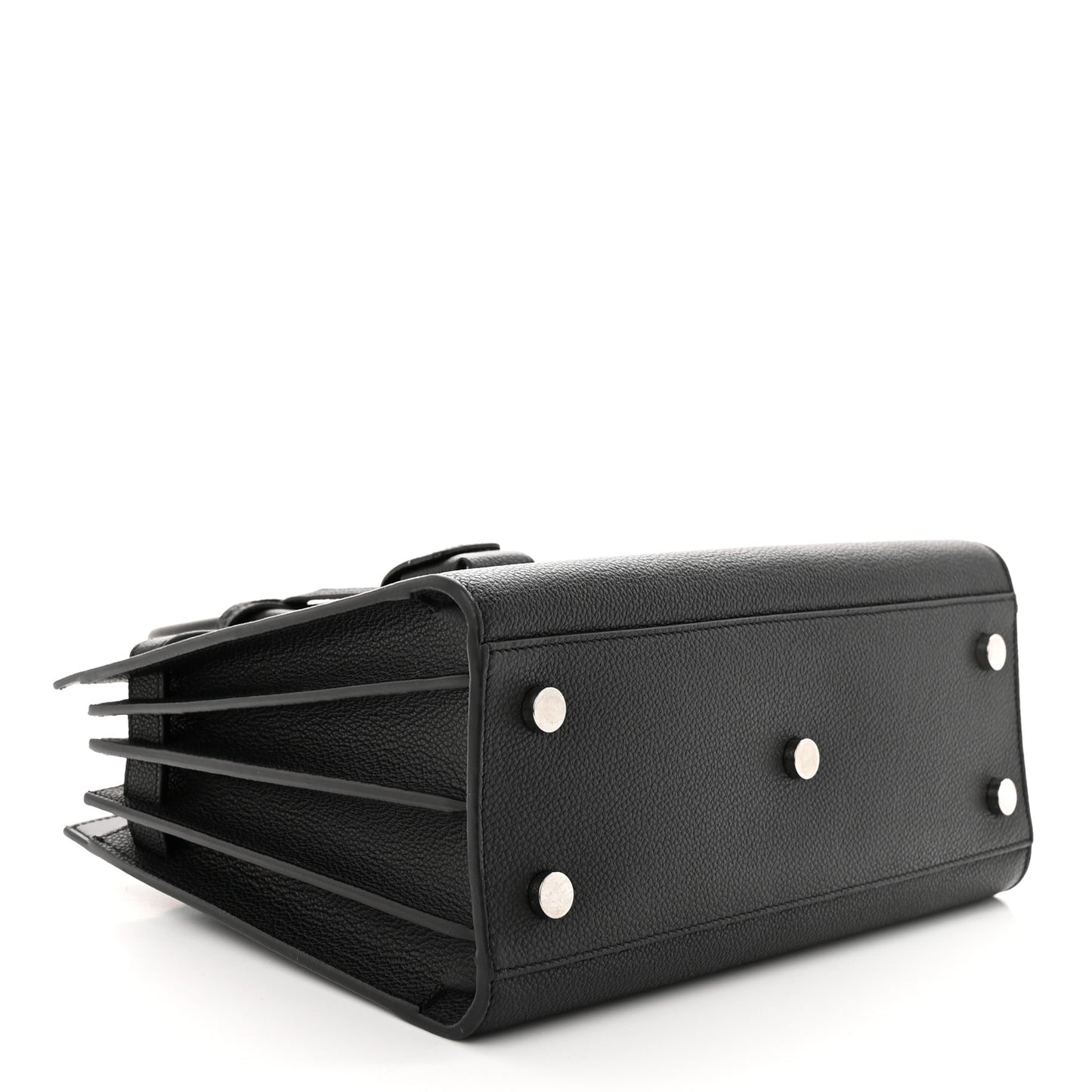 Grained Calfskin Baby Sac De Jour Black