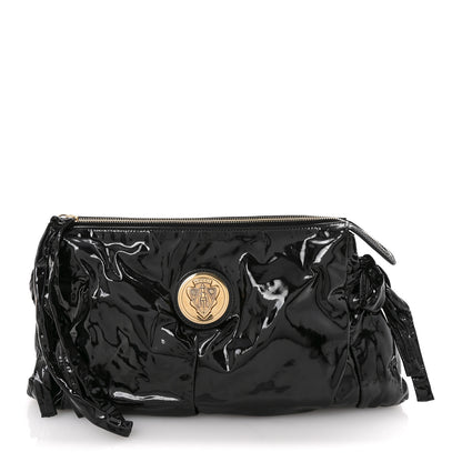 Gucci Patent Hysteria Large Clutch Black 1 of 8