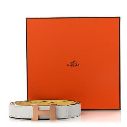Hermes Swift Epsom 24mm Mini Constance Belt 95 Jaune Poussin White 8 of 8