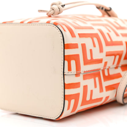 Fendi Vitello Liberty F is Fendi Bi-Color FF 1974 Embossed Mini Mon Tresor Bucket Bag Camelia Aranciata 10 of 10