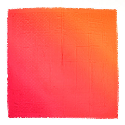 Louis Vuitton Silk Wool Monogram Sunrise Shawl Corail 1 of 8