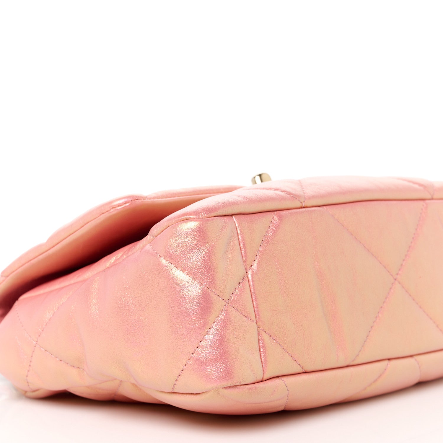 Chanel Iridescent Calfskin Quilted Medium Chanel 19 Flap Pink 8 of 9
