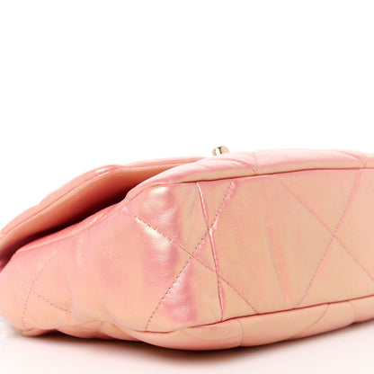 Chanel Iridescent Calfskin Quilted Medium Chanel 19 Flap Pink 8 of 9