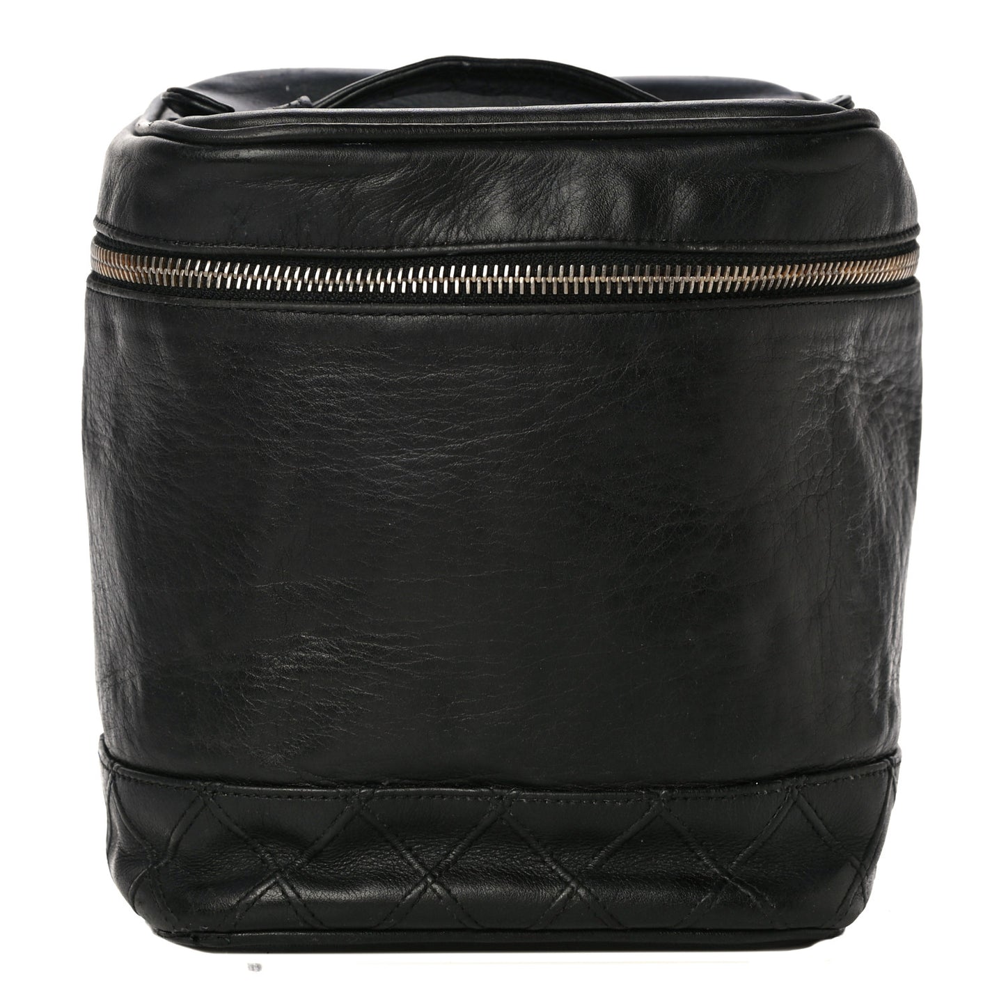 Lambskin Vanity Cosmetic Case Black
